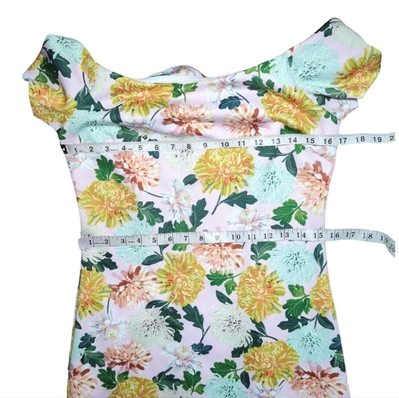 Sam Edelman Scuba Floral Off Shoulder Dress 6 - Picture 7 of 10